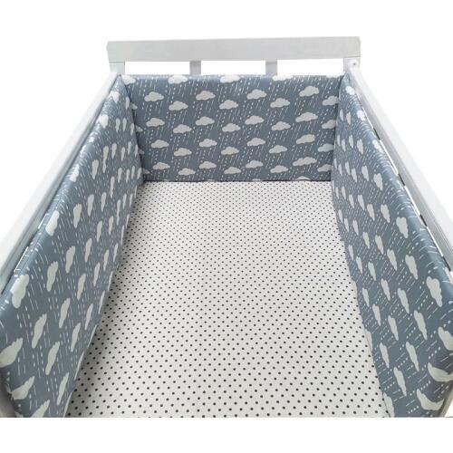 Hot Baby Bed Crib Bumper U-Shaped Detachable Zipper Cotton Newborn Bumpers Infant Safe Fence Line bebe Cot Protector Unisex