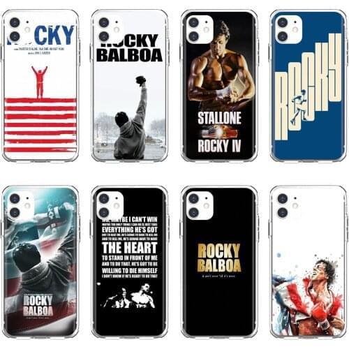 Soft TPU Cover For Apple iPhone 10 11 12 Pro Mini 4S 5S SE 5C 6 6S 7 8 X XR XS Plus Max 2020 Rocky-Balboa-Poster