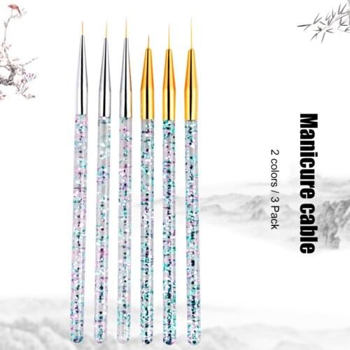 3pcs/Set Nail Drawing Dotting Pencil Sets Liner Carved Nail Painting Pens Fine DIY Nail Art Tools Painting Pen Nail Markers Kit
