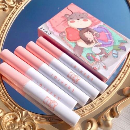 5 Colors/set Matte Lipsticks Set Long Lasting Waterproof Makeup Lips Paint Cigarette Case Lipstick Women Cosmetics TSLM1