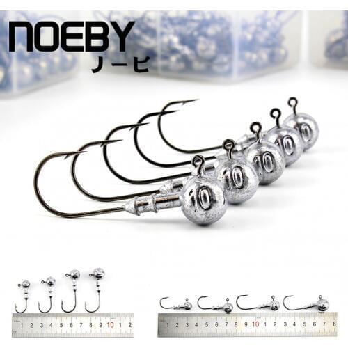 NOEBY Jig Head Hook 5g 7.5g 10g 14g 30 40 50PCS High Quality Jig Head Hook Jigs Bait Fishing Hooks For Soft Lure Fishing Tackle