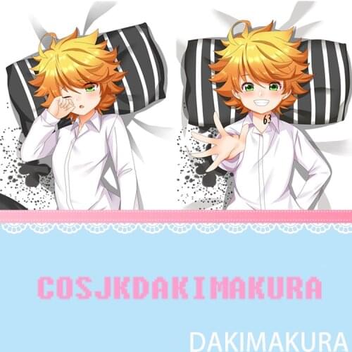 The Promised Neverland Emma Anime Girls Dakimakura Body Hugging Pillow Cover Otaku Pillow Case High Quality Cosplay Decor Gift