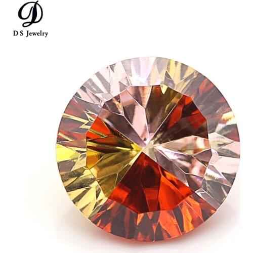 Wholesale Brilliant Round Large Mixed Colors Millennium Gems Cut Lab Synthetic Cubic Zirconia Stone CZ Gems Loose Stone
