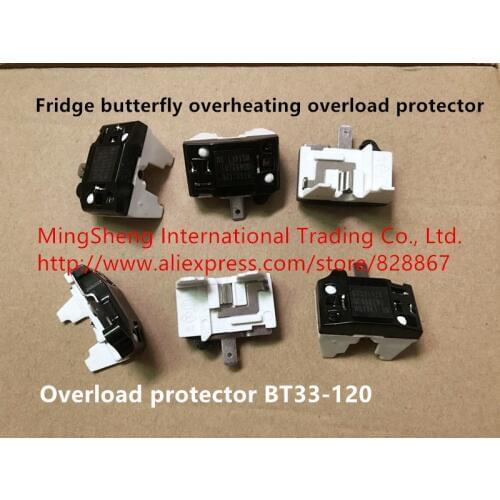 Original new 100% fridge butterfly overheating overload protector BT33-120 switch