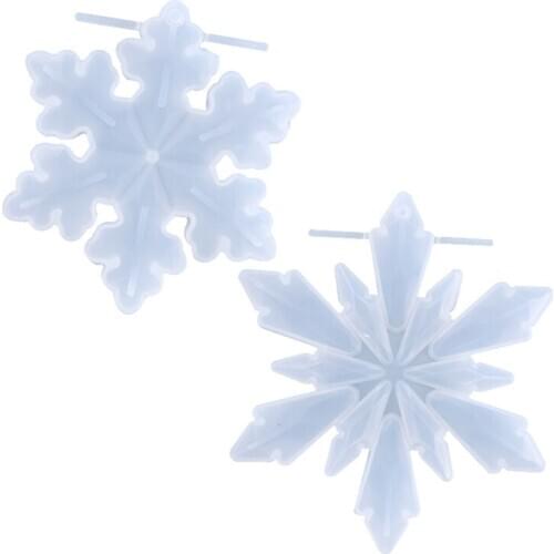 Crystal Epoxy Resin Mold Christmas Ornaments Snowflake Pendant Silicone Mould
