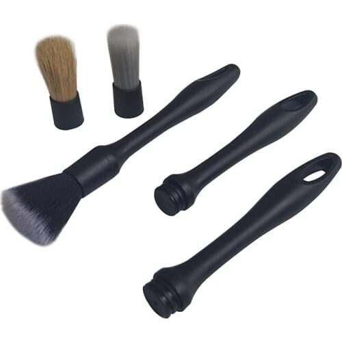 Car Exterior Interior Detail Brush Boar Hair Bristles Brush for Car Cleaning Auto Detail Tools Dashboard Cleaning Brush