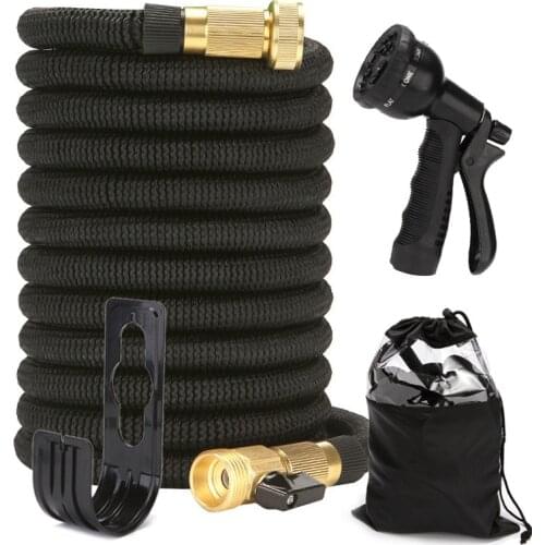 2PCS Garden Water Hose Plastic High Pressure Gardening Watering Hose Car Wash Water Gun Magic Automatic Telescopic Hose