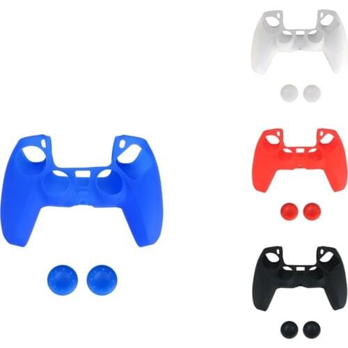 Silicone Case Skin Protective Cover Joystick Thumb Stick Grips Anti-Slip Cap for S-Ony PlayStation PS5 Controller