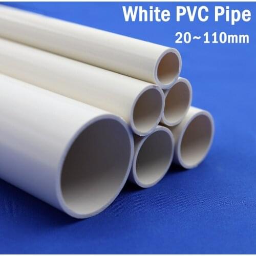 2pcs 50cm Long O.D 20~110mm PVC Pipe Aquarium Fish Tank Accessories Garden Irrigation Water Supply PIPE FITTINGS Home DIY Pipe