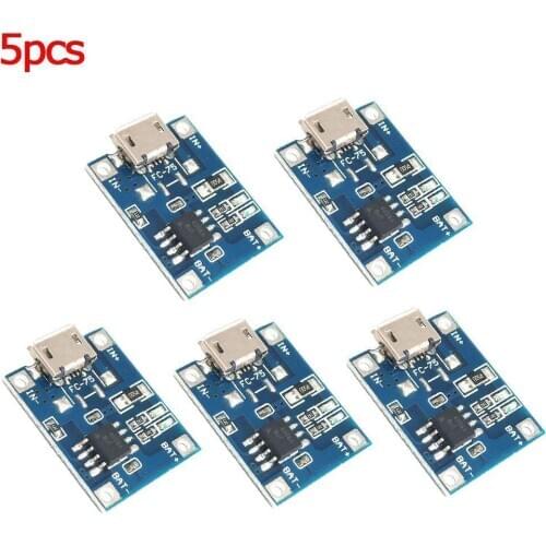 18650 Tp4056 Lithium Ion Lithium Battery Charger Module Charging Board With Protection Dual Function Type-C Usb 5v 1a