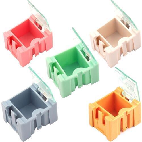 5PCS SMD SMT Component Container Storage Electronic Case kit 1 Automatically Pink/Green/White/Gray/Orange
