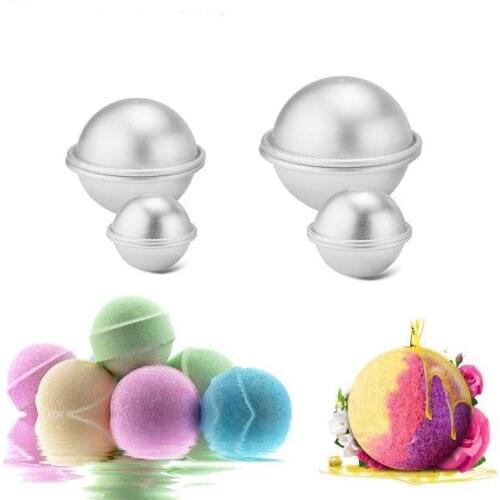 6PC Bath Bomb Mold DIY Round Ball Shape Fondant Cake Baking Cooking Tools Handmade Pastry Mould Supplies