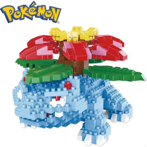 933PCS+ Pokemon Venusaur 3D Model Assembly Mini Building Blocks DIY Micro Brick Cartoon Figures Toys For Kid Christmas Gift 6028