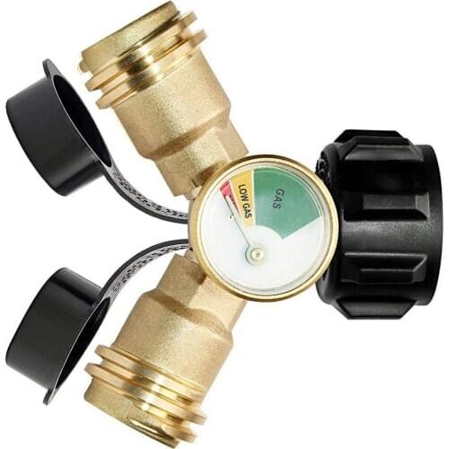 Propane Tank Adapter Propane Gas Distributor Motorhome Accessories Y-type POL To Qcc1 American Adapter BBQ Grills Camping Stoves