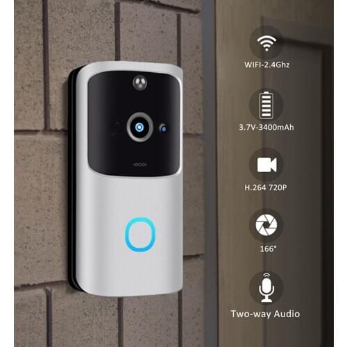 Wireless WiFi DoorBell Smart Video Phone Visual Intercom Door Bell Camera Battery Power Phone Secure Camera Motion detector