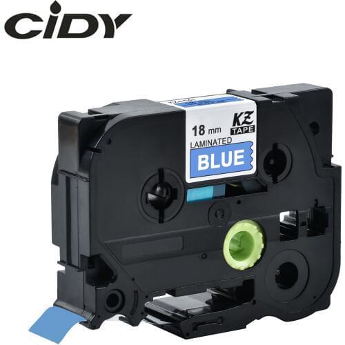 CIDY Tze 545 Tz 545 white on blue laminated Compatible P touch 18mm tze-545 tz-545 tze545 Label Tape Cassette Cartridge