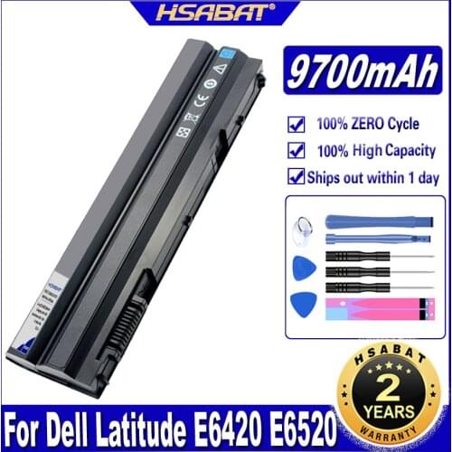 HSABAT T54FJ M5Y0X N3X1D P9TJ0 9700mAh Battery for Dell Latitude E6420 E6520 E5520 E5420 E6430 E6530 NHXVW P8TC7 Batteries