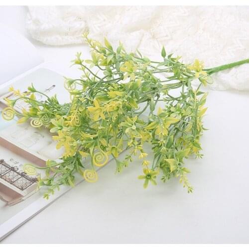 Home Decoration Artificial Bluegrass Fake Plant Plastic Flower for Wedding Decor