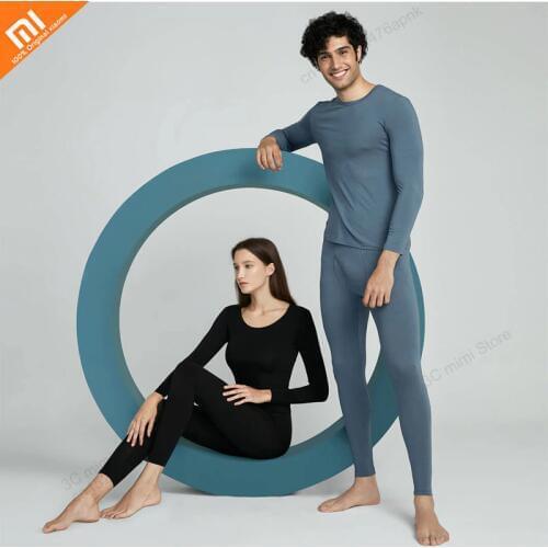 Youpin mijia comfortable underwear set silky anti-static invisible base men and women winter autumn clothes long pants smart