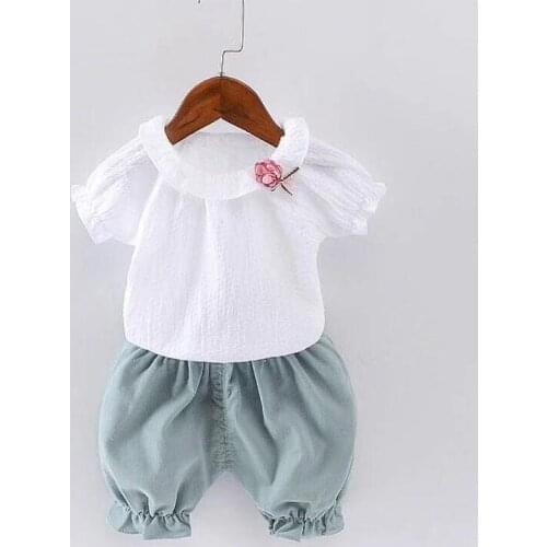 Girls Clothes Sets For Kids Lolly T-shirt Tops+Short Pants Clothes Sets Toddler Girl Roupa Infantil Summer Clothes Sets