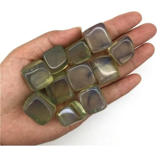 Beautiful 100g Green Cube Opal Crystals Quartz Gravels Stone Minerals Specimen Decorative Natural Quartz Crystals