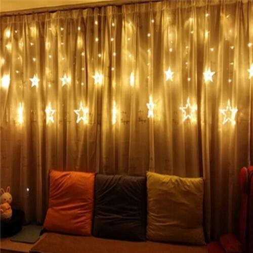 Hot Home Outdoor Holiday Christmas Decorative Stars String Light Wedding xmas String Fairy Curtain Garlands Strip Party Lights