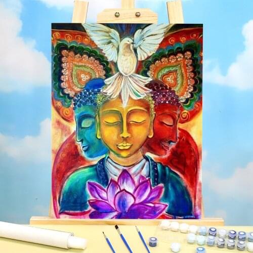 Buddha Coloring By Numbers Painting Set Acrylic Paints 40*50 Paiting By Numbers Home Decoration Crafts For Adults Handiwork
