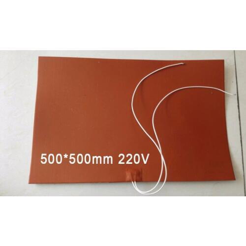 500mm Silicon rubber heating plate heater band Silica gel pad sheet 3D Printing printer silicone warming bed electric hot plate