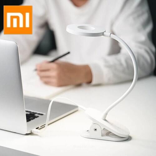 XIAOMI YEELIGHT Clip-on Table Lamp LED Student Read Desk Lamp USB Charging Rechargeable Study Light Portable Bending Bedside