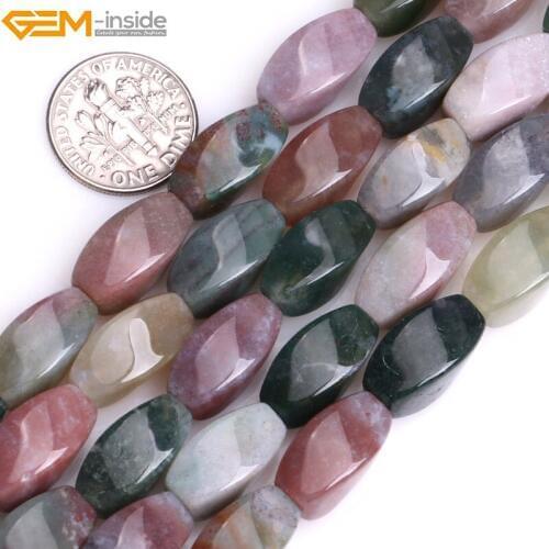 Gem-inside Natural Twist Twisted Agates Beads For Jewelry Making 8X16mm 15inches DIY Jewellery