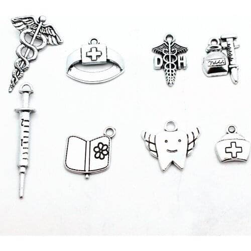 New Arrival 10pcs/lot medical symbol floating charms Alloy charms living glass memory lockets DIY Jewelry