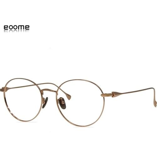 Eoome TITANIUM new design vintage round shape high quality best optical frame hand made design fast delivery