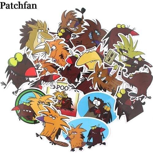 Patchfan 20pcs Beaver Kids Toy Stickers pack for DIY scrapbooking album Luggage Phone notebook decals Waterproof A2296
