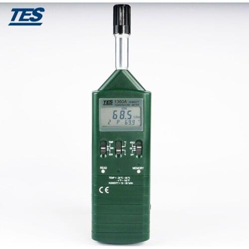 TES-1360A digital thermometer and hygrometer handheld high-precision industrial temperature and humidity detection instrument