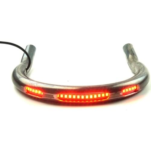 SAFFEN 225MM Width Modified Universal Upswept Seat Frame Hoop Kick Up Loop Cafe Racer with LED Brake Turn Tail Light for Honda