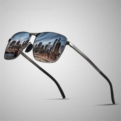 Brand Designer Mens Polarized Sunglasses Men Women Driving Pilot Vintage Male Black Big Framn Metal Sun Glasses UV400 GH881