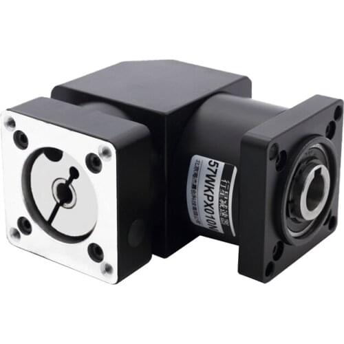90 degree hole output Nema23 right angle planetary reducer speed ratio 3: 1 4: 1 5: 1 6:1 for Nema23 stepper motor