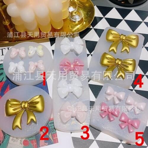 Mirror S M L Variety of Bow Chocolate Cake Decoration Fondant Cookies DIY Gel Clay Decoration Mold Baking Accessories