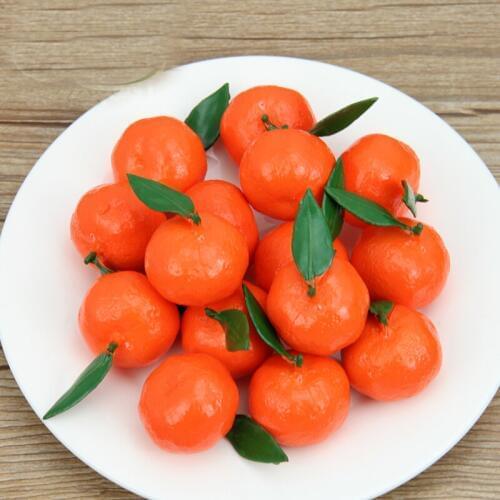 050 Simulated Orange/PVC Plastic Soft Rubber Ultra-realistic Hand-feeling Orange Model 3*3cm fake orange