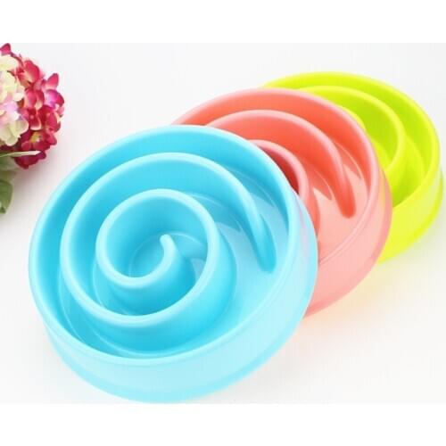 1 Pcs Useful Anti Choke Pet Dog Feeding Bowls Resin Snail Shape Slow down Eating Food Prevent Obesity Diet Dog Accessories