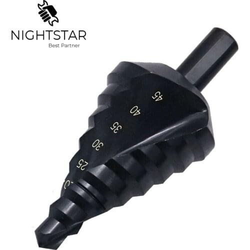 12mm 8 Steps 10-45mm HSS Step Drill Bit Steel Metal Hole Drilling Reamer Shank