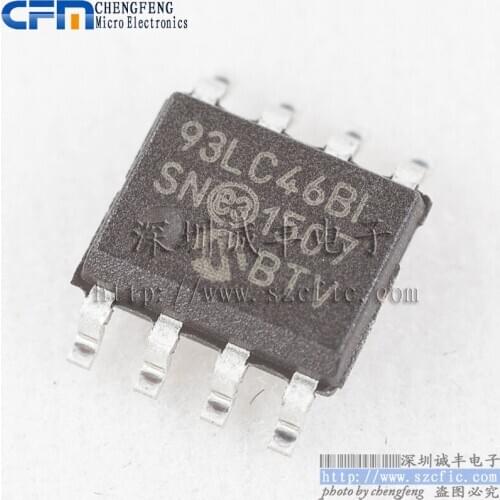 10pieces 93LC46B-I/SN 93LC46BT-I/SN SOP