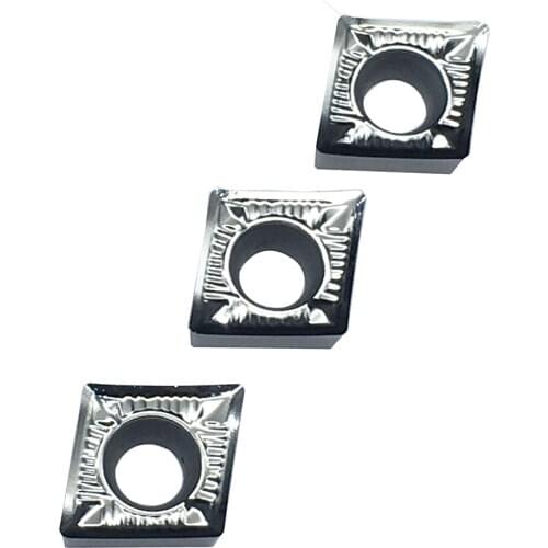 10PCS CCGT120408 AK H01 External Turning Tool Carbide Inserts Round Blade For Aluminum CNC Lathe Cutter Aluminum Copper Tool