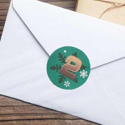 12 Round Number Label Stickers Holiday Gift Diy Scrapbook Stickers I9B0 Sealing Stickers D2K3