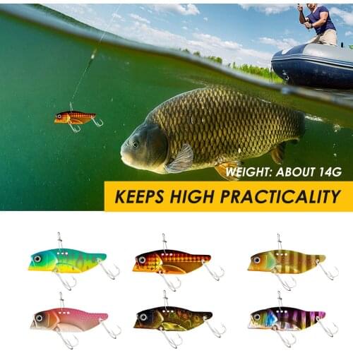 3D Eyes ABS Fishing Vib Lure Sinking Vibration Lures Bait Realistic Wear-resistant Portable Fishing Lure Artificial Bait