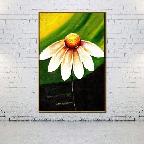 Artcozy Oil Canvas Painting white beautiful flower For Home Decoration Wall Art