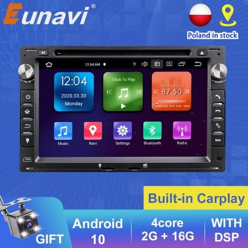 Eunavi 2 Din Android 10 Car DVD Radio GPS Auto For VW PASSAT B5 B4 JETTA BORA GOLF 4 SHARAN POLO MK5 MK4 MK3 T5 TRANSPORTER DSP