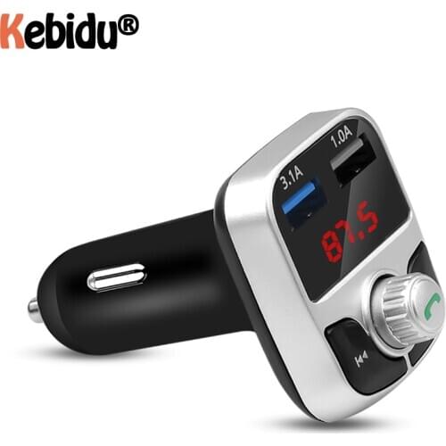 Latest Dual USB Bluetooth Car Charger For Phone Charger FM Transmitter MP3 Radio Player Voltage LED Display