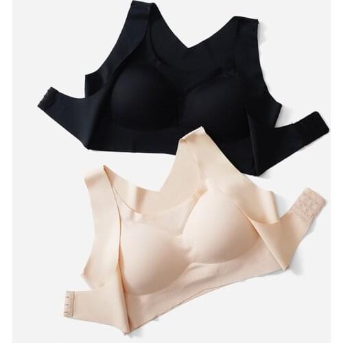 TrowBridge Large Size Seamless Womens Bras Breathable Sports Top Bra Solid Sexy Lingerie Comfortable Push Up Brassiere Tube Top