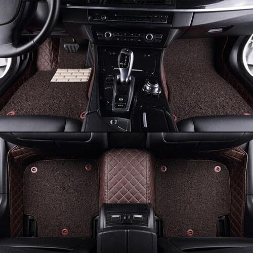 CUWEUSANG Custom car floor mats For Acura MDX RDX ZDX RL TL ILX TLX CDX Double foot mats car accessories auto sticker